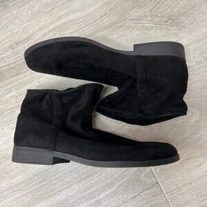 LFL by Lust for Life Boots Womens Size 8M Black Suede Slouch Ankle Boots